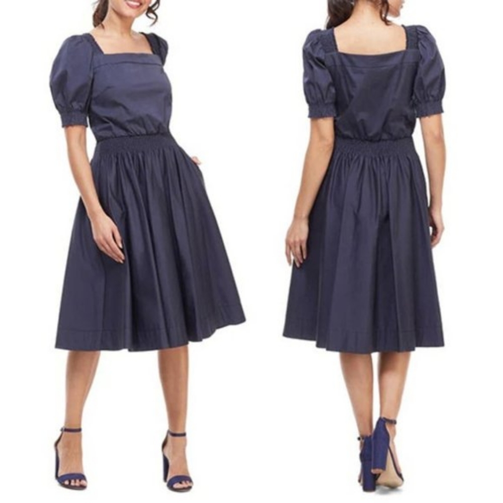 Gal Meets Glam navy midi dress